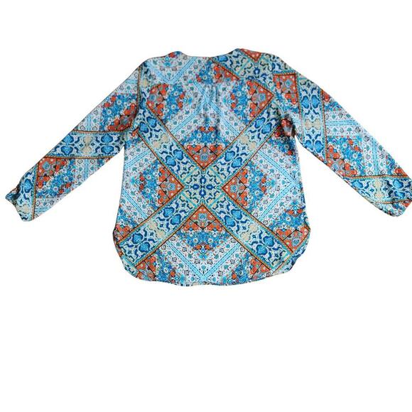 ZAC & RACHEL Mosaic Zip Up Boho Tunic Womens L Colorful Loose-Fitting Flattering - Picture 7 of 13